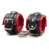 BDSMaster Kit Barre de maintien Collier et Menottes Simply Dom Rouge et Noir